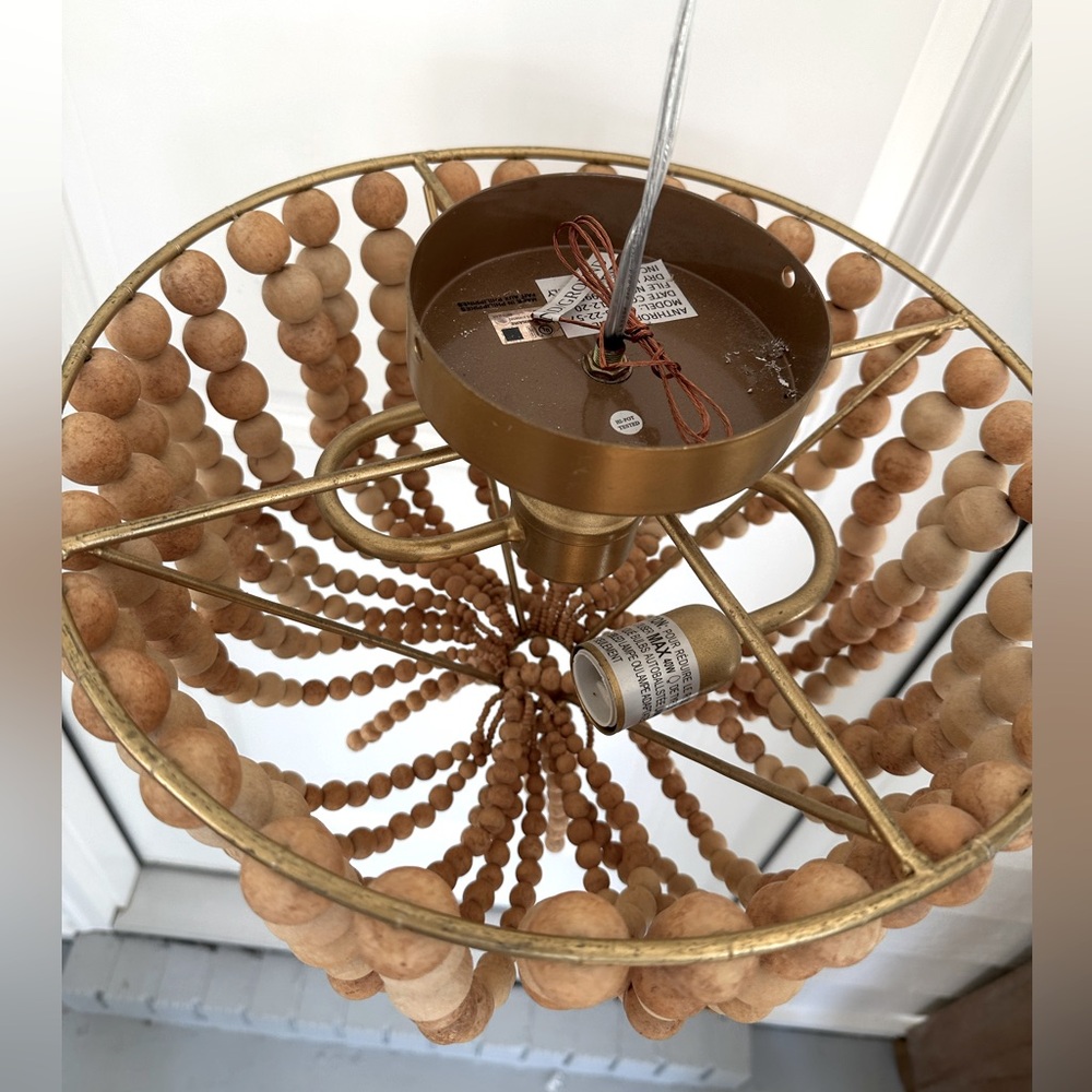 Anthropologie Kali Beaded Flush Mount Ceiling Lighting - Picture 2 of 3